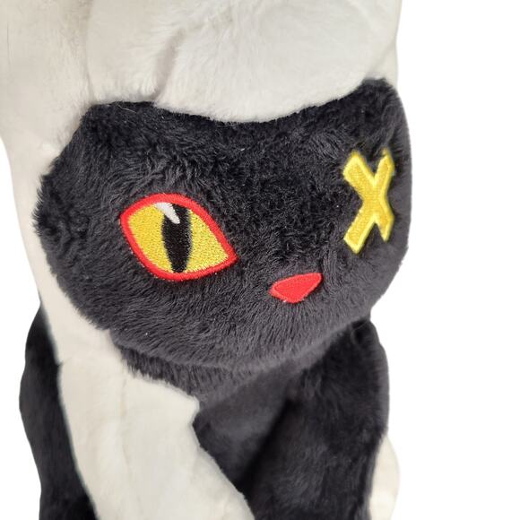 Meow Wolf Plush Cat Dog Hybrid Black White 11" Lil Oak 2020 Rare Stuffed Animal - Picture 10 of 16